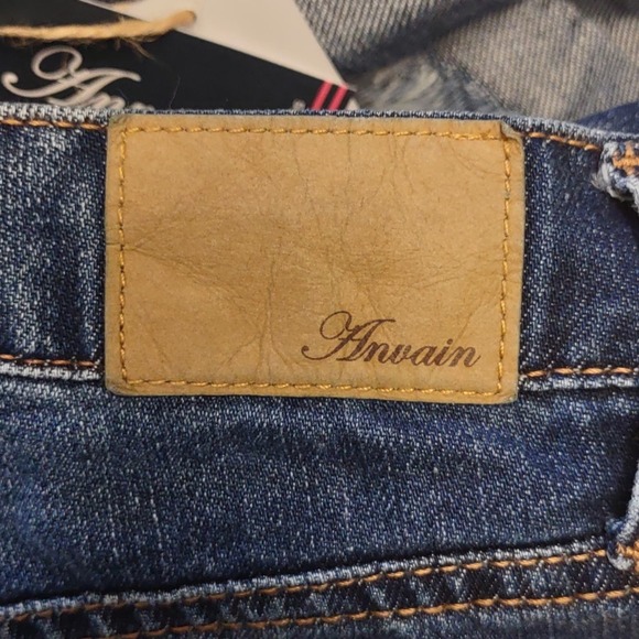 Mid Rise Distressed Front Roll Cuff Shorts 12 by Anvain - Picture 11 of 11